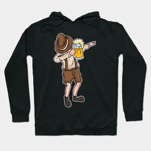 Bavaria Bavarian Man Dabbing Oktoberfest Funny Hoodie by Pummli